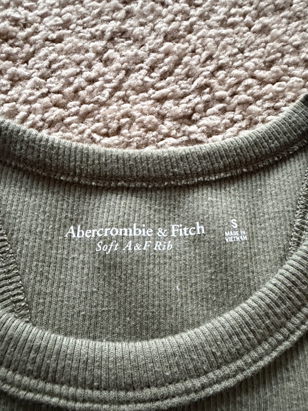 A&F Olive Green Ribbed Tank Bodysuit - Picture 2 of 2